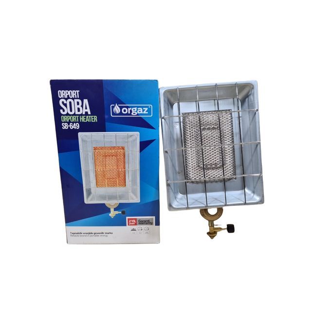 Orgaz سخان غاز, موقد تدفئة ,2.2 كيلو وات, موقد غاز للتسخين في الهواء الطلق, قوي، آمن واقتصادي, مع منظم غاز, للسفر والتخييم والمنزل