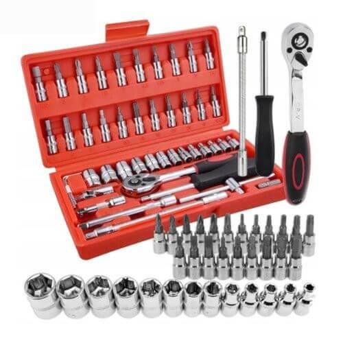 Coffret Visseuse + Pince Electrique Multifonction +Coffret 46 pieces