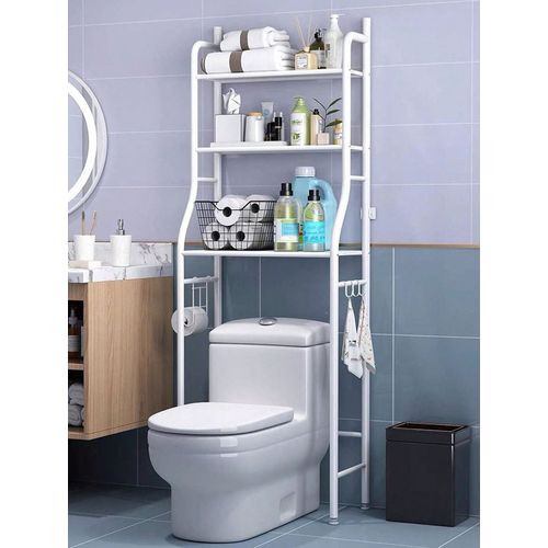 رف تخزين الحمام للمرحاض Étagère murale rangement lave-linge