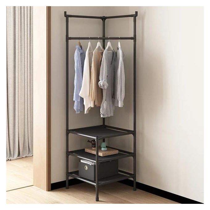 Porte Manteau sur Pied Étagère à chaussures d'angle au Sol Porte-vêtem رف معاطف قائم بذاته، رف أحذية أرضي زاوية، رف ملابسents