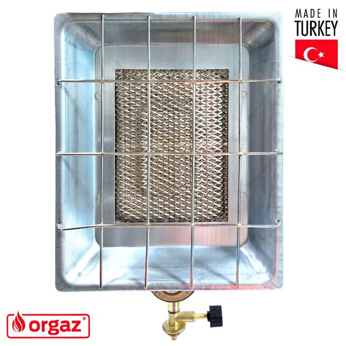 Orgaz سخان غاز, موقد تدفئة ,2.2 كيلو وات, موقد غاز للتسخين في الهواء الطلق, قوي، آمن واقتصادي, مع منظم غاز, للسفر والتخييم والمنزل