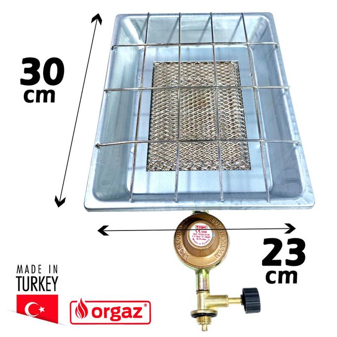 Orgaz سخان غاز, موقد تدفئة ,2.2 كيلو وات, موقد غاز للتسخين في الهواء الطلق, قوي، آمن واقتصادي, مع منظم غاز, للسفر والتخييم والمنزل