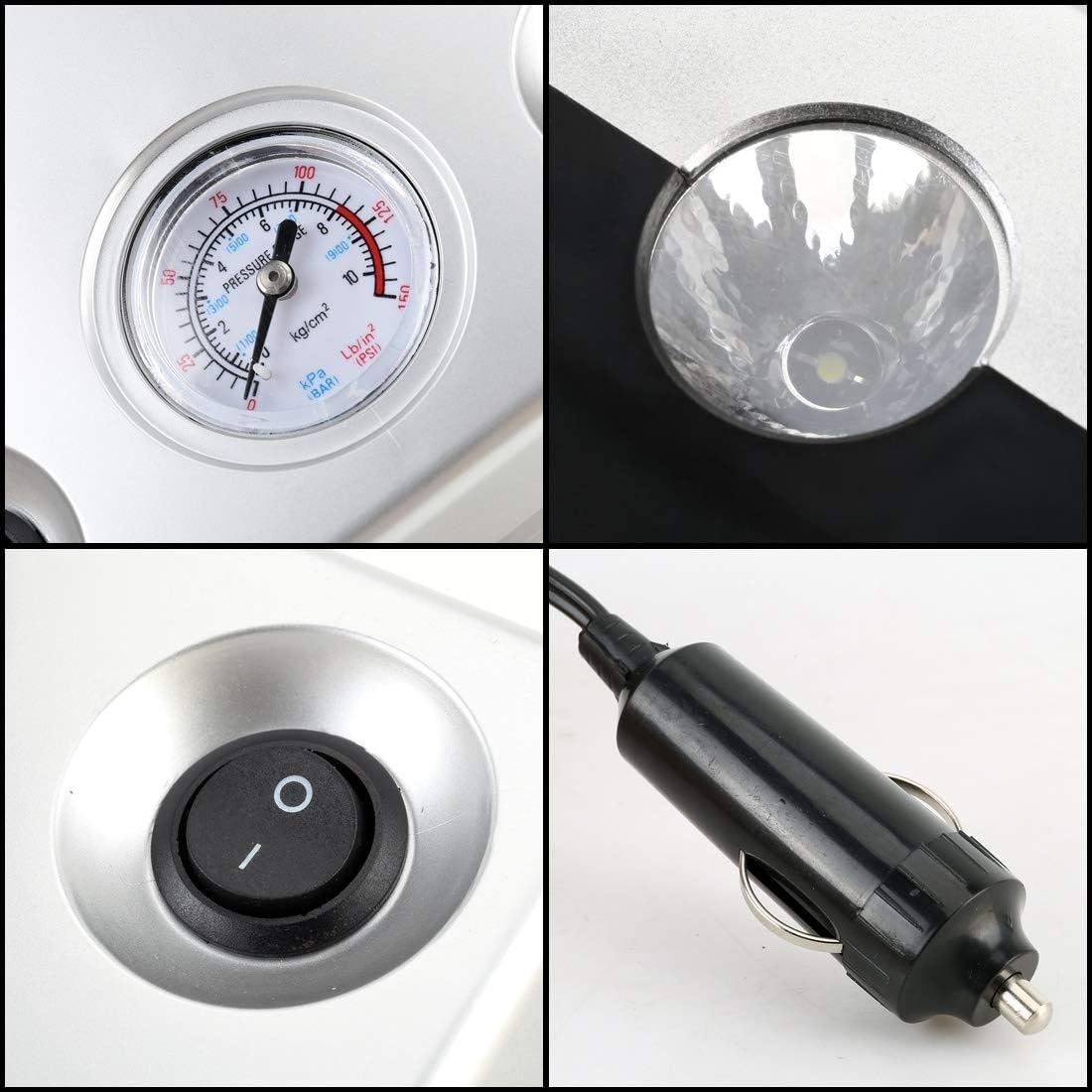 ضاغط إطارات السيارة ، مضخة الهواء ، منفاخ إطارات محمول 12 فولت Compresseur de pneu de voiture Pompes à air Gonfleur de pneu