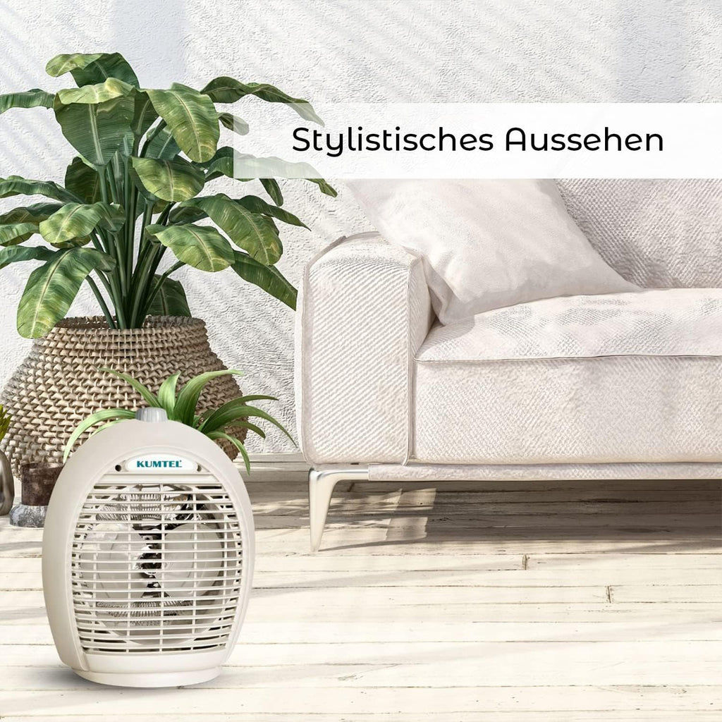 Chauffage soufflant KUMTEL MADE IN TURQUE 2000 W à trois niveaux de puissance, idéal pour une utilisation au bureau, , dans la salle de bain, le salon ou la chambre. Fixation murale. Fonction turbo, économie d'énergie, silencieux