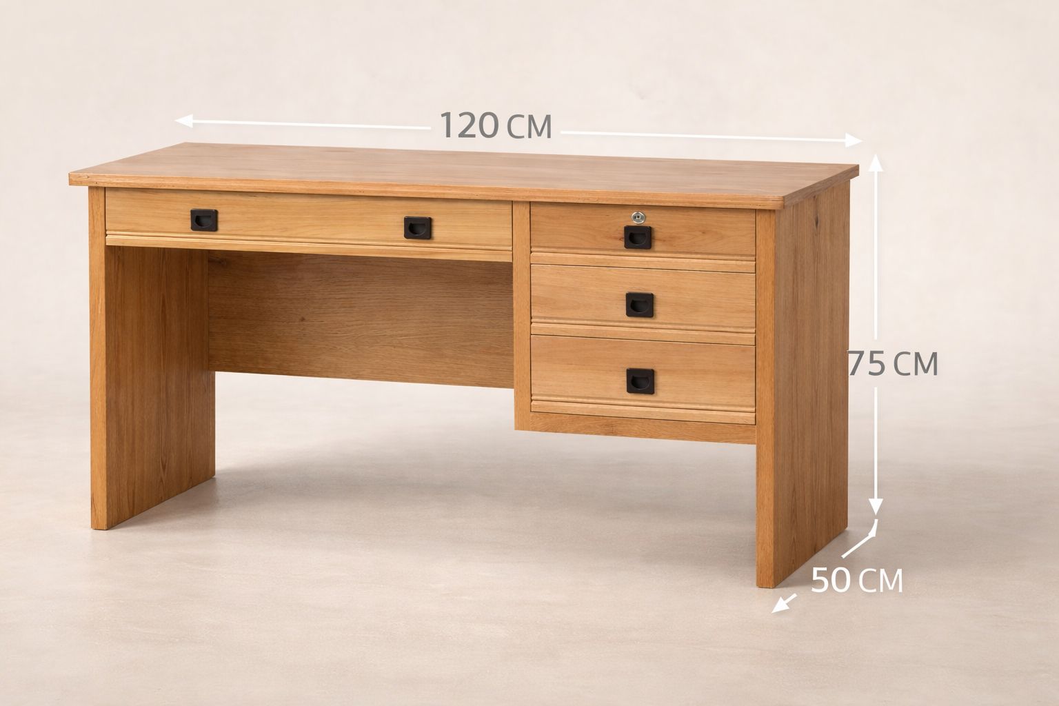 Bureau Individuel en Bois Massif – Design Fonctionnel et Élégant