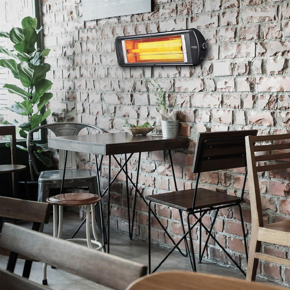 Chauffage infrarouge électrique mural, chauffage d'intérieur et d'extérieur pour patio, jardin, garage, terrasse, panneau chauffant infrarouge