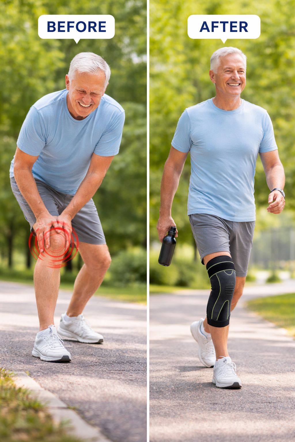 2 Manchons de compression longs pour les jambes,Genouillères douleurs articulaires وسادات دعم من قطعتين لدعامة الركبة كاملة الطول