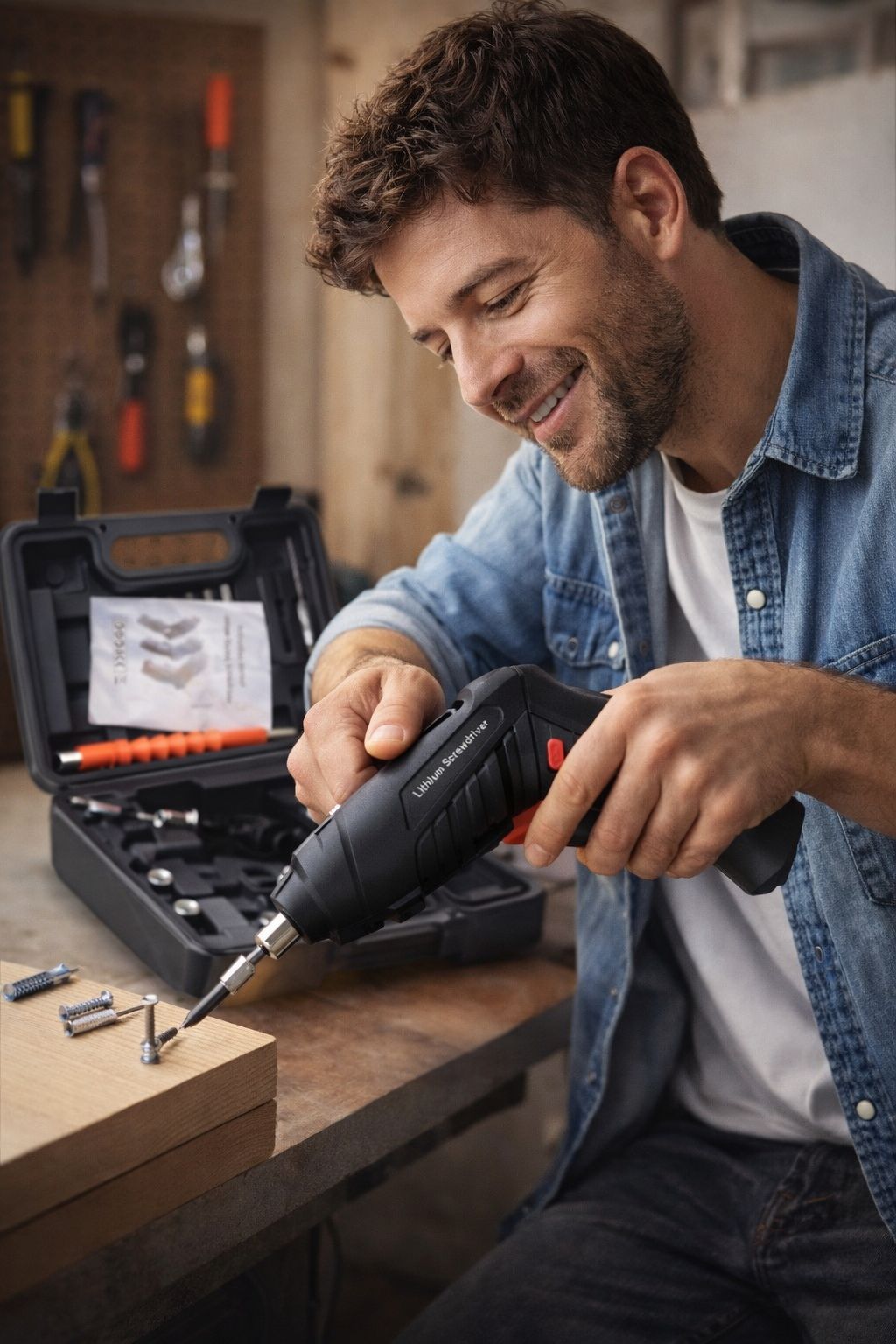 Coffret Visseuse + Pince Electrique Multifonction +Coffret 46 pieces