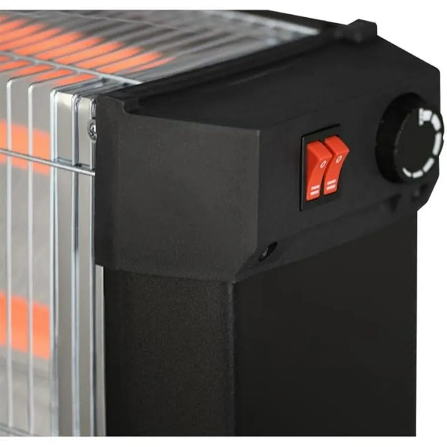 Chauffage électrique KUMTEL – 2200 W, 4 éléments (1100 W à 2200 W), H = 52 cm, L = 61 cm, P = 20 cm