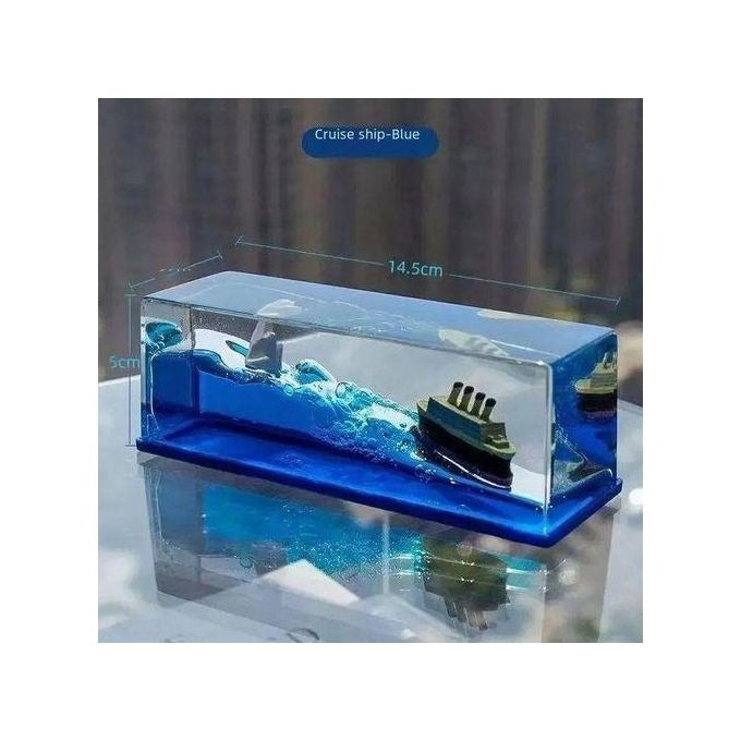 Bouteille De Liquide pour Bateau De CroisièRe Titanic, Bateau De Croisière en Acrylique, Décoration de tableau de bord