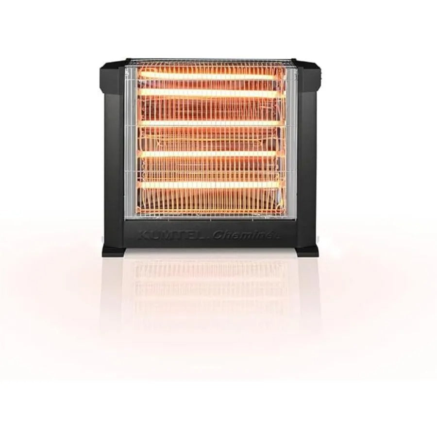 Chauffage électrique KUMTEL – 2200 W, 4 éléments (1100 W à 2200 W), H = 52 cm, L = 61 cm, P = 20 cm