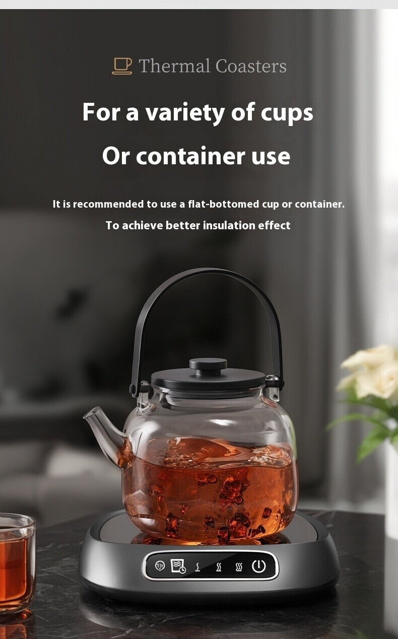 سخان أكواب قهوة ذكي ، يحافظ على درجة حرارة ثابتة.  USB، . ثلاث سرعات للتحكم في التسخين السريع. مصنوع من لوح زجاجي سيراميكي. مزود بخاصية الحماية من انقطاع التيار الكهربائي، ، القهوة، الماء الساخن، وغيرها. مثالي للاستخدام في المنزل، المكتب، أو أثناء السفر.