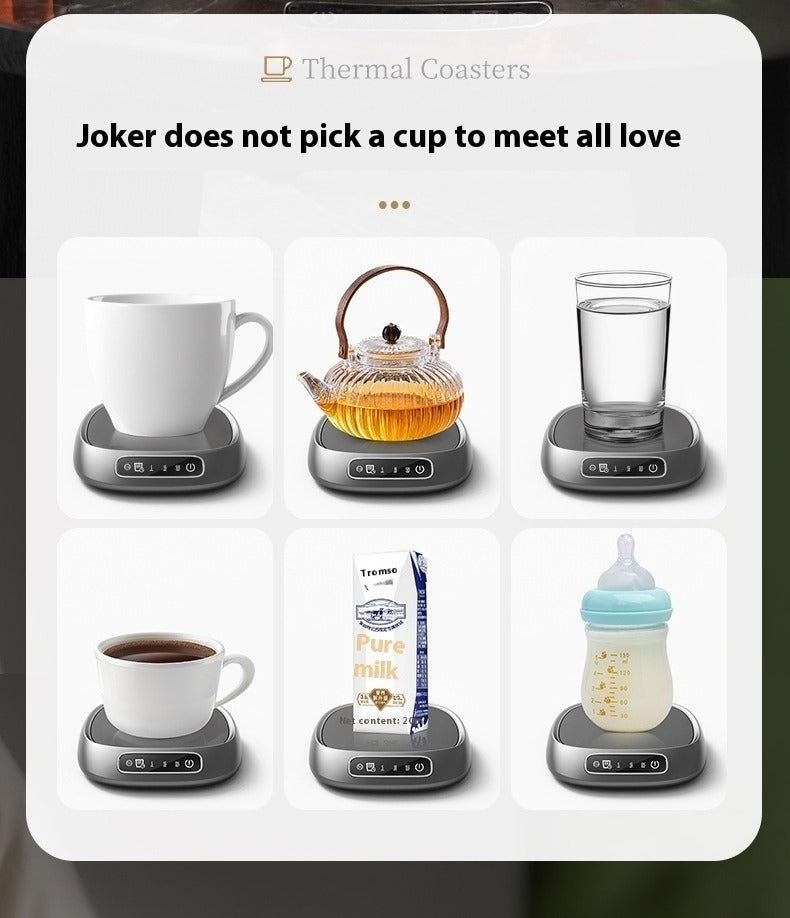 سخان أكواب قهوة ذكي ، يحافظ على درجة حرارة ثابتة.  USB، . ثلاث سرعات للتحكم في التسخين السريع. مصنوع من لوح زجاجي سيراميكي. مزود بخاصية الحماية من انقطاع التيار الكهربائي، ، القهوة، الماء الساخن، وغيرها. مثالي للاستخدام في المنزل، المكتب، أو أثناء السفر.