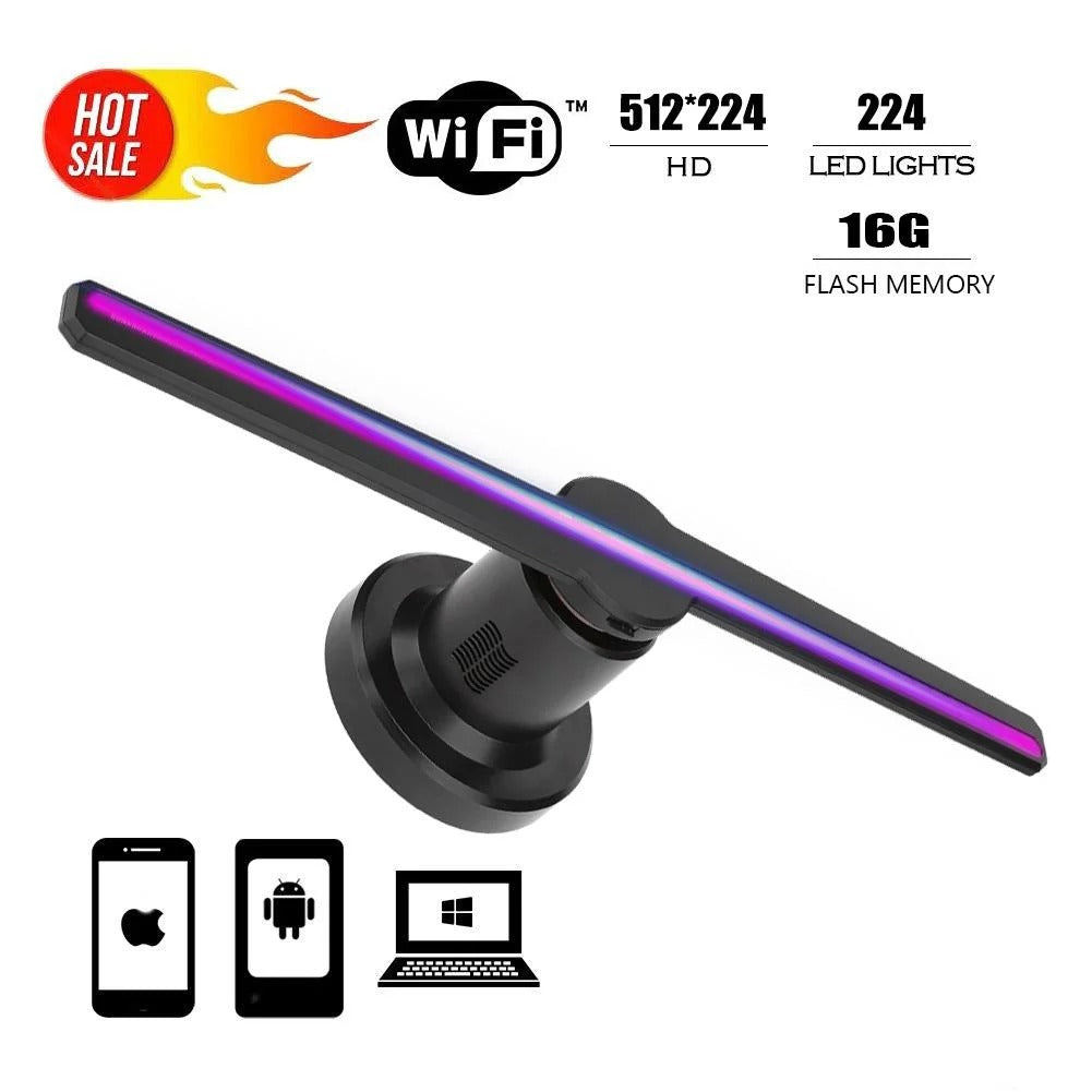 Hologramme  ventilateur d'affichage de 3D  publicité - projecteur holographique de ventilateur pour publicité