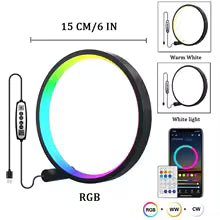 Veilleuse intelligente LED RVB, lampes de bureau, escales de bureau, télécommande d'application, musique, lumières pendantes, jeu, chambre, décoration de chevet,