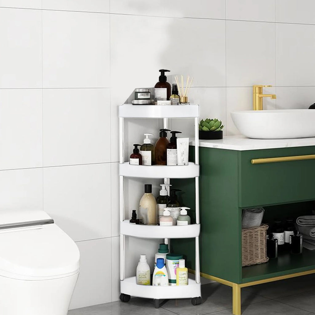 وحدة رفوف متنقلة للحمام والمطبخ والمكتب والمساحات الضيقة، منظم متعدد الاستخدامات