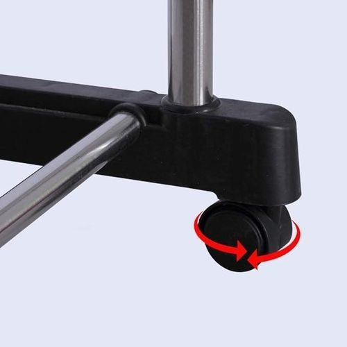 Support portant à vêtement sur pieds, penderie à vêtements mobile a double pôles