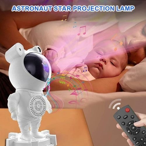 Projecteur galaxie astronaute 5ème génération, veilleuse étoilée, bruit blanc, haut-parleur Bluetooth, avec minuterie et télécommande, projecteur de galaxie pour chambre à coucher