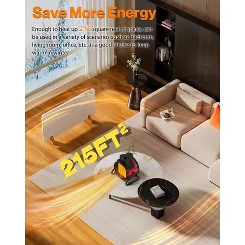 سخان كهربائي 2000 واط، مشع حراري سريع، سخان إضافي بثلاث سرعات، سخان داخلي بحماية من ارتفاع الحرارة