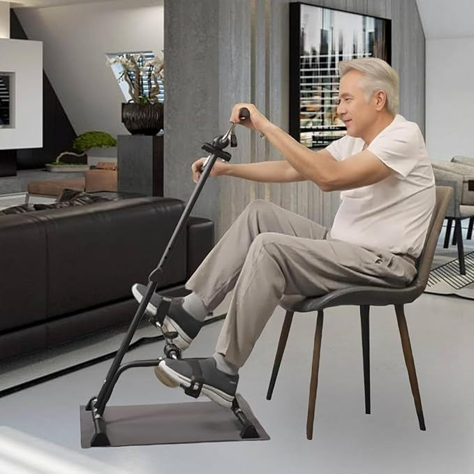 Pédalier à Double Pédale pour les Bras et les Jambes جهاز تمارين الدواسات لكبار السن، مناسب لتمارين اليد والذراع والساق والركبة، دراجة هوائية داخلية قابلة للتعديل، معدات لياقة بدنية لإعادة التأهيل