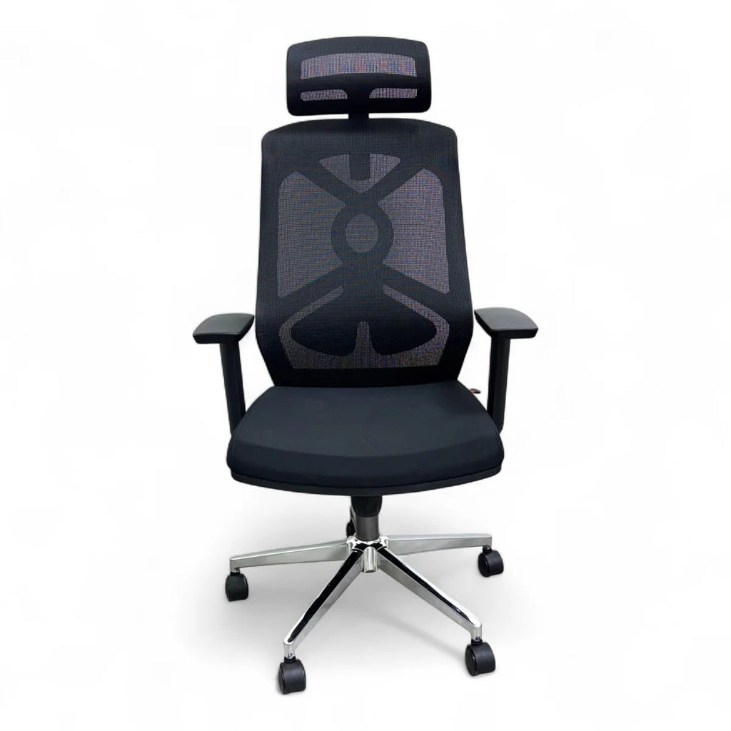 Chaise de bureau ergonomique en maille Pro avec soutien lombaire, pivotante à 360°, dossier haut inclinable