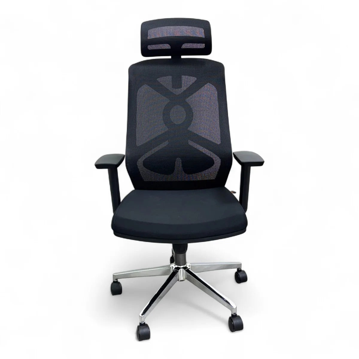 Chaise de bureau ergonomique en maille Pro avec soutien lombaire, pivotante à 360°, dossier haut inclinable