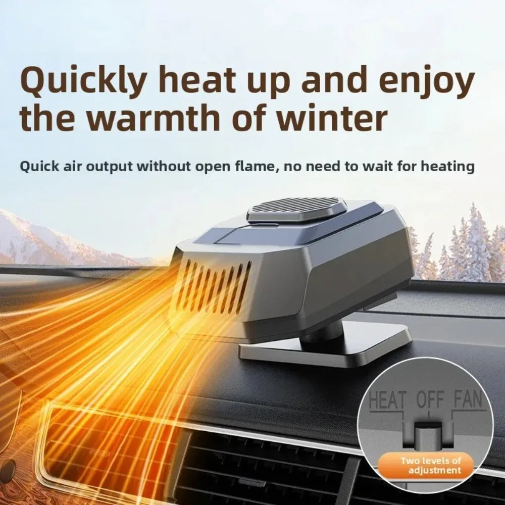 Chauffage de voiture portable 12 V ALLUME CIGARE, système de chauffage à deux vitesses, purificateur d'air .سخان سيارة محمول 12 فولت، مزيل للجليد، نظام تدفئة بسرعتين قابل للتعديل مع جهاز تنقية الهواء،، دافئ في الشتاء