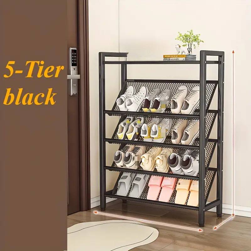 Étagère à chaussures ultra-mince à plusieurs niveaux, meuble de porte étroit et peu encombrant, idéal pour les petites portes d'entrée