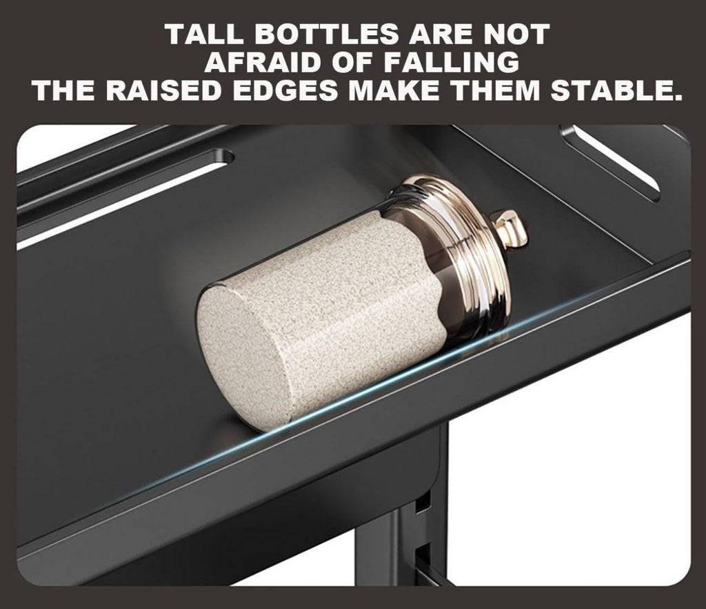 Étagère à épices sur pied, 3 niveaux pour comptoir de cuisine, étagère de rangement pour armoire, rangement des épices, étagère de rangement en métal pour cuisine, salle de bain, garde-manger,