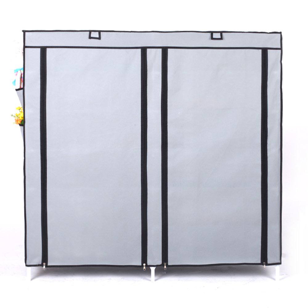 Armoire de chaussure 12 étages doubles - Gris