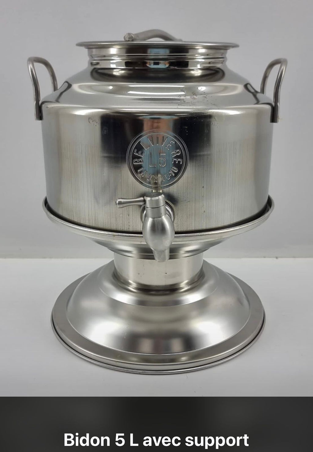 bidon pour Huile D'olive Acier Inoxydable alimentaire + Robinetحاويات لتخزين زيت الزيتون INOX